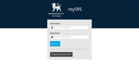 mysr login|my srs portal bcu.